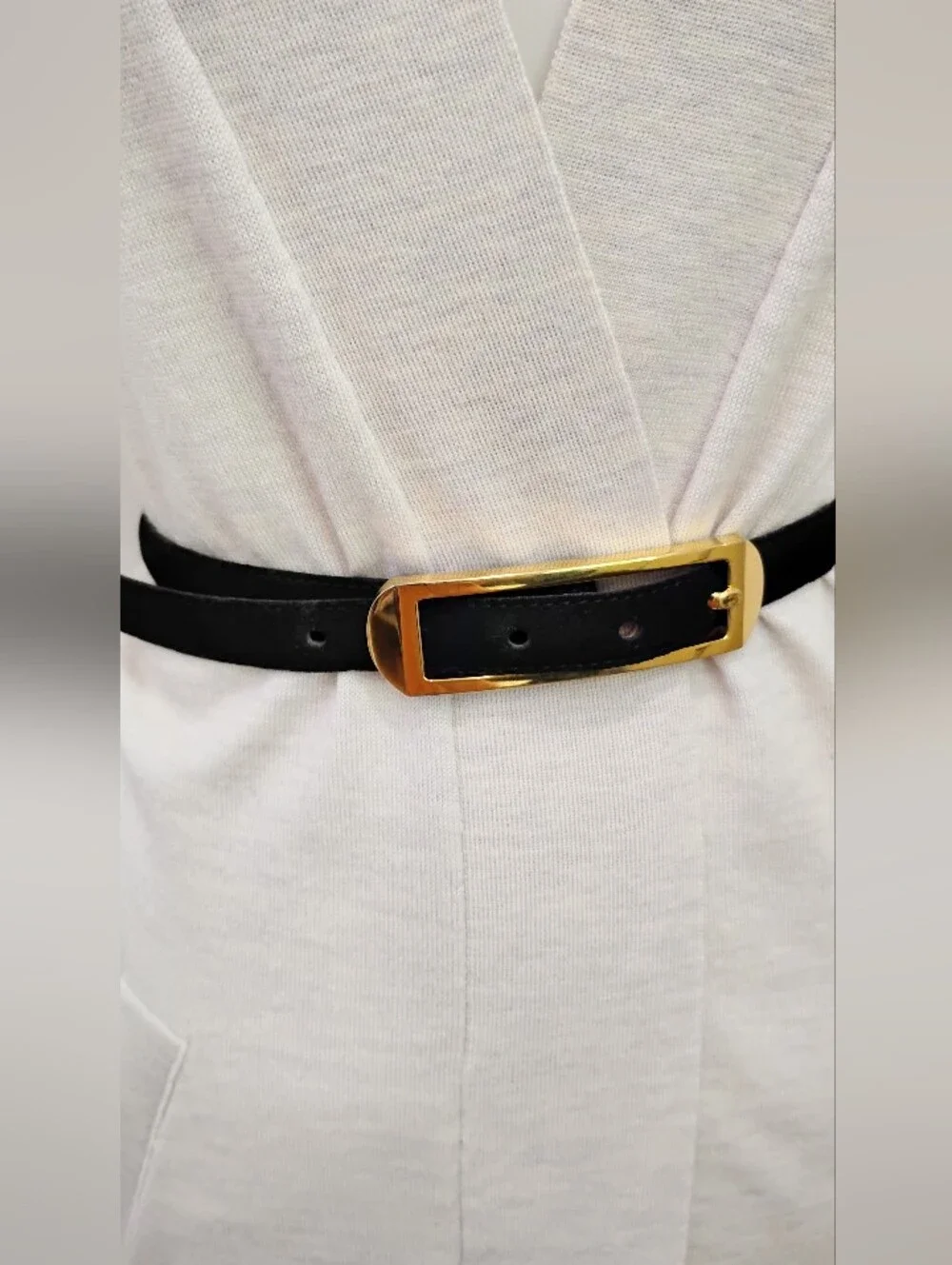 SLEEK VINTAGE STEPHEN COLLINS LEATHER BELT